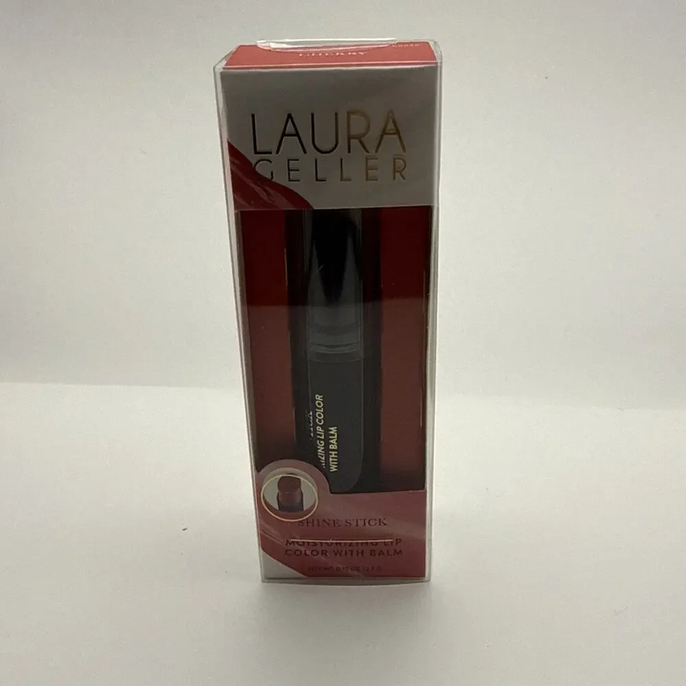 Laura Geller High-Shine Stick Moisturizing Cherry Color Hydrating Lip Balm New